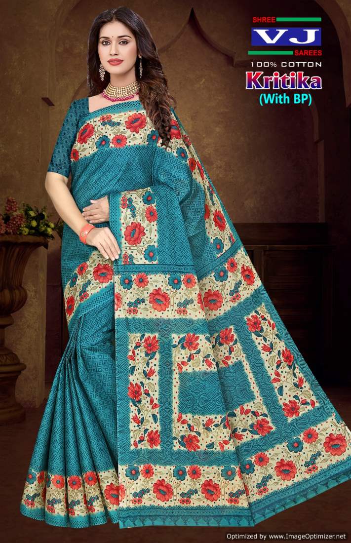 Kritika Vol 1 By By Shree VJ Daily Wear Cotton Printed Sarees Wholesale Market In Surat